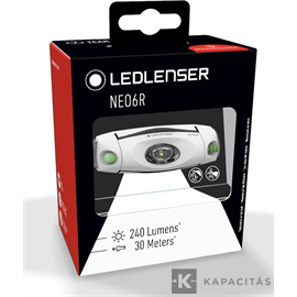 LEDLENSER NEO6R 240lm tölthető futó-fejlámpa zöld - Li-Polymer akku