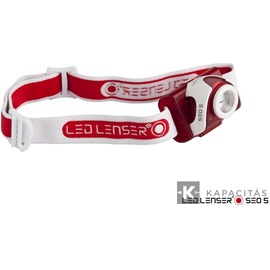 LEDLENSER SEO5 3xAAA 180 lm fejlámpa piros