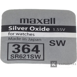 Maxell SR621SW 1,55V ezüst-oxid gombelem 1db