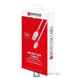 SKROSS USB kábel, töltő, szinkron (microUSB) 1,2m