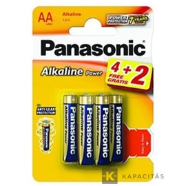 Panasonic LR6APB 4+2 Alkaline Power AA ceruza 1.5V alkáli/tartós elemcsomag 6db/csomag