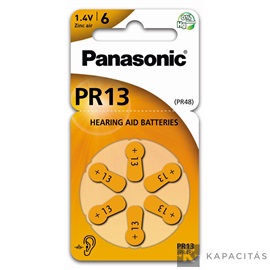 Panasonic PR-13(48)/6LB PR13 cink-levegő hallókészülék elem 6 db/csomag