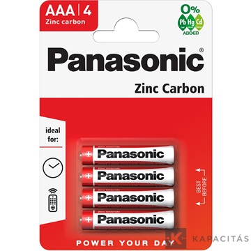Panasonic RedZinc R03RZ/4BP AAA/mikro cink-mangán tartós elem 4 db/csomag