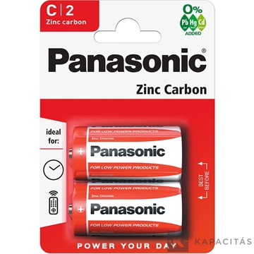 Panasonic RedZinc R14RZ/2BP C/baby cink-mangán tartós elem 2 db/csomag