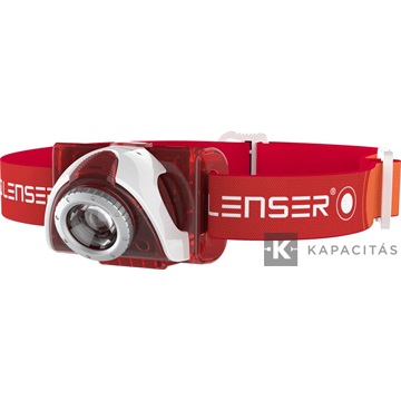 LEDLENSER SEO5 fejlámpa piros 180lm