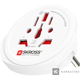 SKROSS 1.500211-2 World to Europe - csatlakozó átalakító európába utazóknak (dobozos)