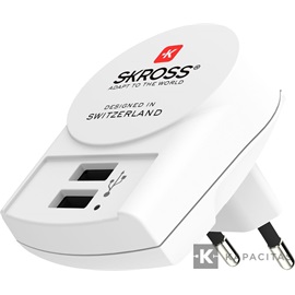 SKROSS USB töltő (2 x USB-A, 2x1,2A / 2,4A)