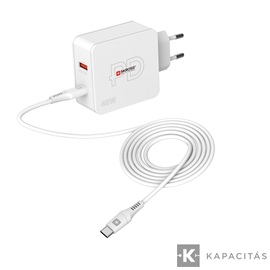 SKROSS USB gyorstöltő (USB-C, USB-A) 48W, PD + USB-C - USB-C kábel