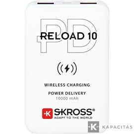 SKROSS Reload10 10Ah power bank USB/ wireless töltéssel