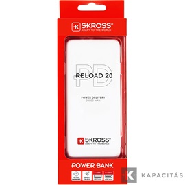 SKROSS Reload20 20Ah power bank USB/microUSB kábellel, két kimenettel