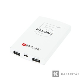 SKROSS 5Ah power bank micro USB kábellel