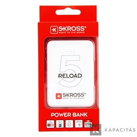 SKROSS Reload5 5Ah power bank USB/microUSB kábellel, két kimenettel