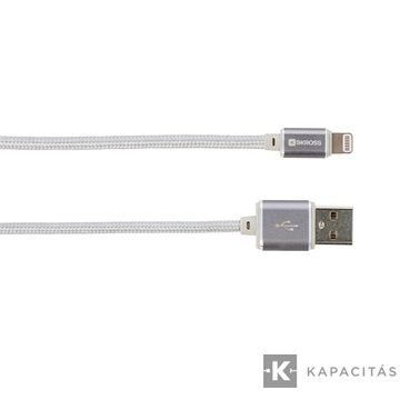 SKROSS Steel Line USB kábel, töltő (lightning) 1m