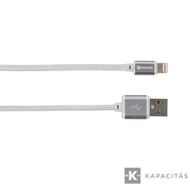 SKROSS Steel Line USB kábel, töltő, szinkron (lightning) 1m