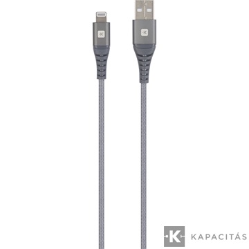 SKROSS Steel Line USB kábel, töltő, szinkron, (lightning) 1,2m