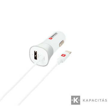 SKROSS USB töltő, autós, szivargyújtó (USB-C, USB-A)