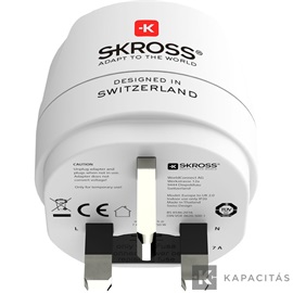 SKROSS csatlakozó átalakító Egyesült Királyságba utazóknak.