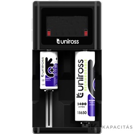 Uniross UCX006 kompakt LED gyorstöltő Li-ion/Ni-MH/LiFePo4 akkuk töltésére