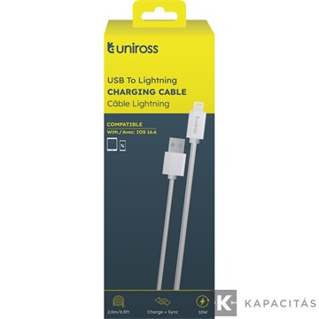 USB - Lightning kábel, 2m, Charge + Sync