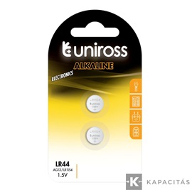 Uniross LR1154, AG13, LR44 1,5V alkáli gombelem 2db/csomag