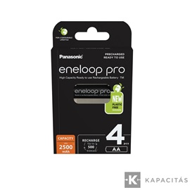 eneloop pro BK-3HCDE/4BE AA/ceruza 2500mAh Ni-MH akkumulátor 4db/csomag