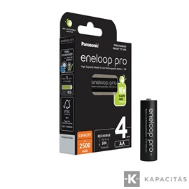 eneloop pro BK-3HCDE/4BE AA/ceruza 2500mAh Ni-MH akkumulátor 4db/csomag