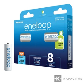 eneloop BK-3MCDE/8BE AA/ceruza 2000mAh Ni-MH akkumulátor 8db/csomag