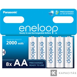 eneloop BK-3MCDE/8BE AA/ceruza 2000mAh Ni-MH akkumulátor 8db/csomag