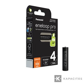 eneloop pro BK-4HCDE/4BE AAA/mikro 930mAh Ni-MH akkumulátor 4db/csomag