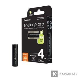 eneloop pro BK-4HCDE/4BE AAA/mikro 930mAh Ni-MH akkumulátor 4db/csomag