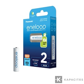 eneloop BK-4MCDE/2BE AAA/mikro 800mAh Ni-MH akkumulátor 2db/csomag