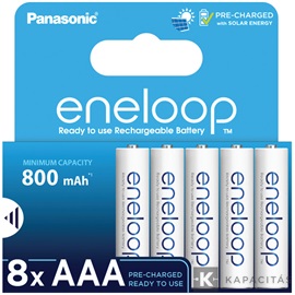 eneloop BK-4MCDE/8BE AAA/mikro 800mAh Ni-MH akkumulátor 8db/csomag