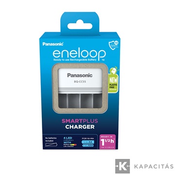 eneloop BQ-CC55E Smart töltő AA/AAA 1-4 akkumulátor töltésére