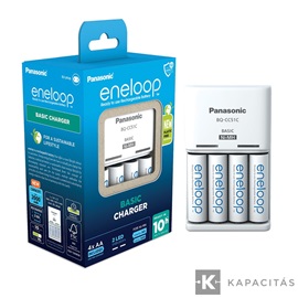 eneloop K-KJ51MCD40E akkumulátor töltő 4 db 2000mAh AA akkumulátorral