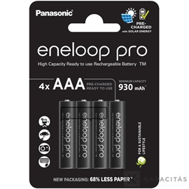 eneloop pro BK-4HCDE/4BE AAA/mikro 930mAh Ni-MH akkumulátor 4db/csomag